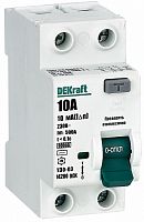 Выключатель дифференциального тока УЗО DeKraft УЗО-03 2п 10А 10мА 6,0кА тип AC картинка